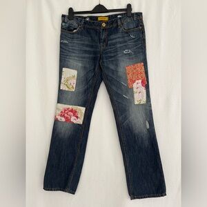 MEK DNM Lowrise Jeans with Patches — Size 30